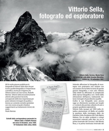 Vittorio Sella, da Progresso Fotografico I maestri della fotografia di montagna
